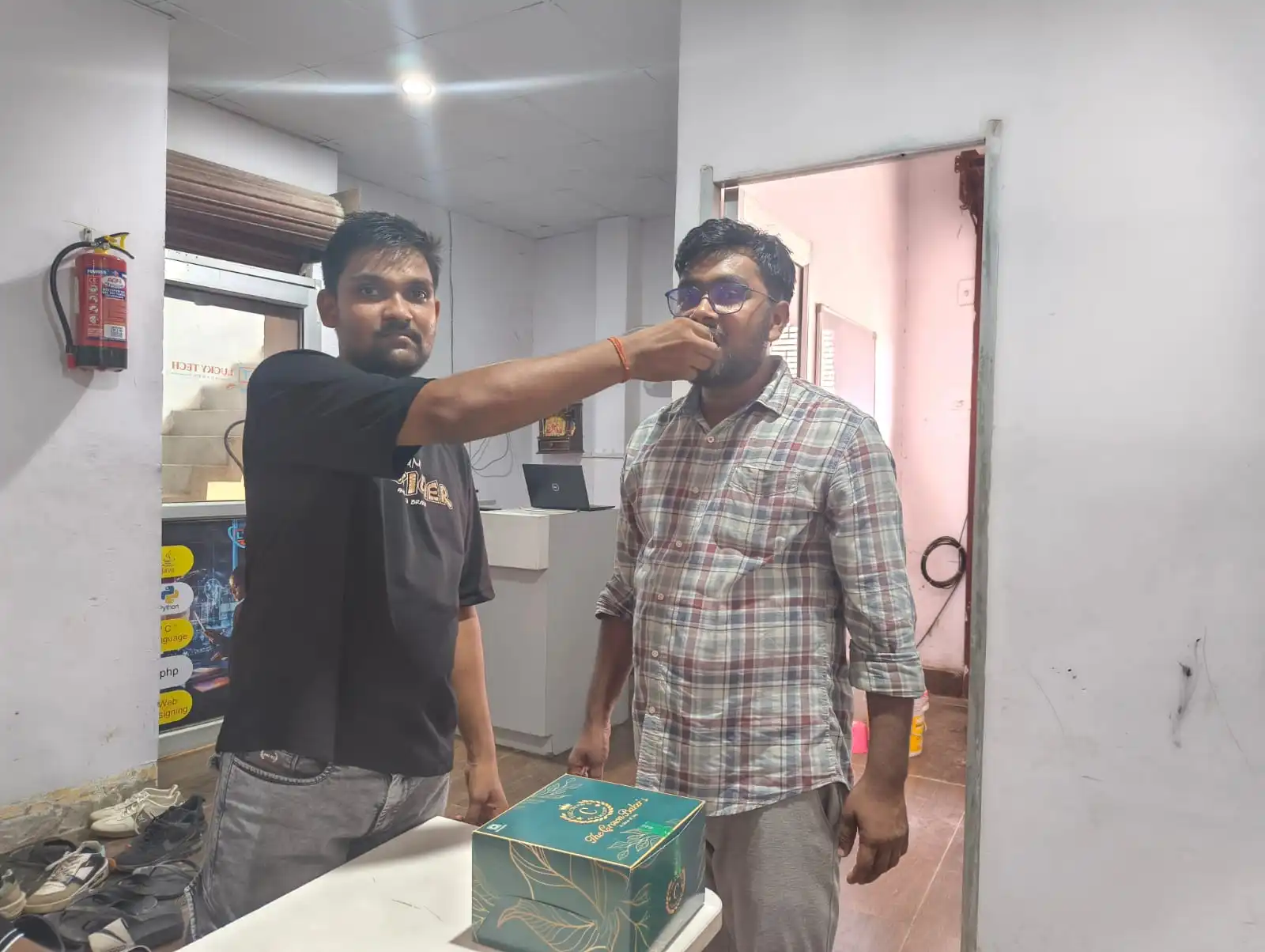 Festive celebration moment at the academy