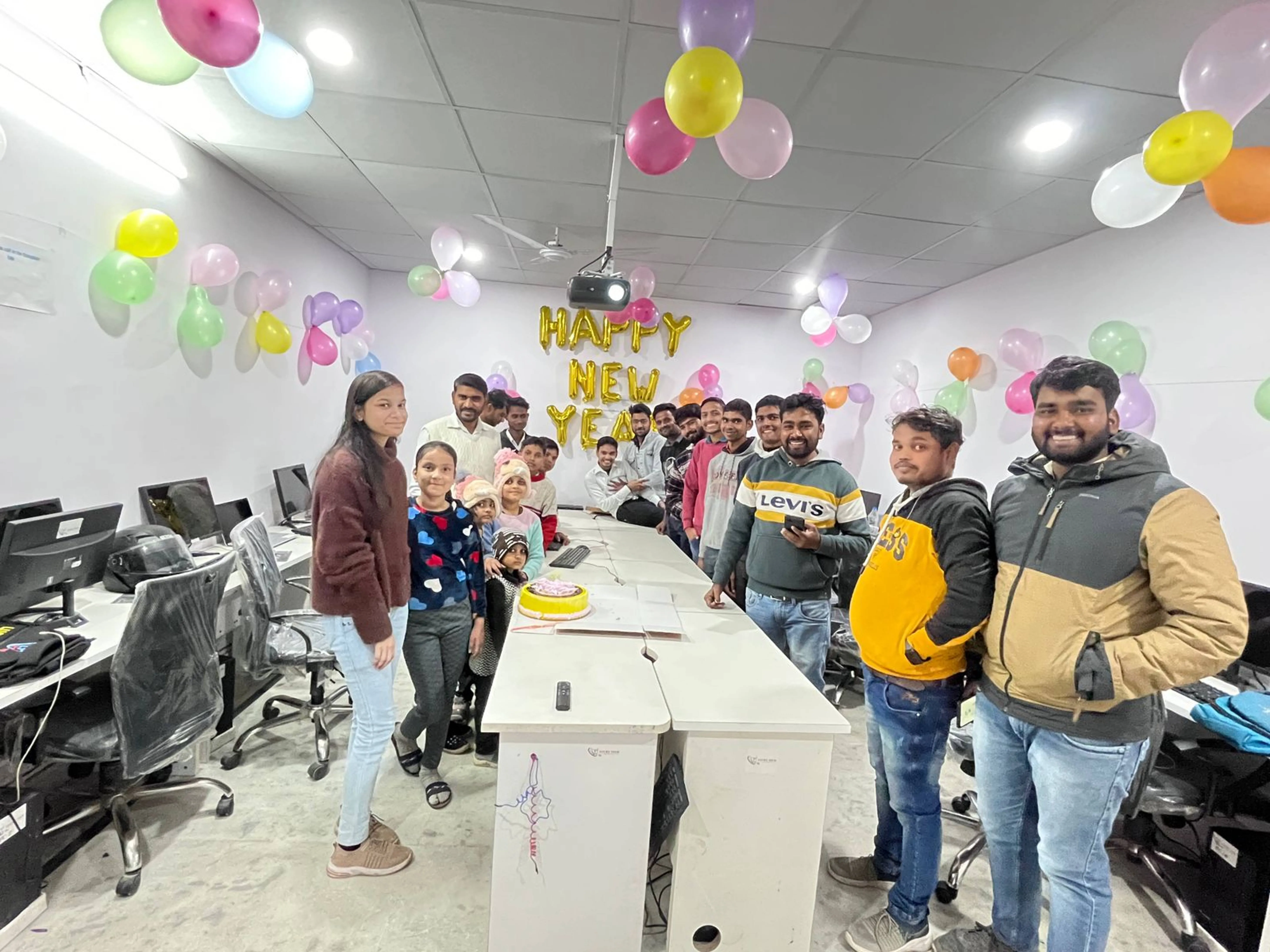Holi celebration with students at academy